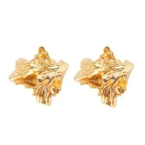 Amber Sceats Reese Earrings Gold Tone Sculptural Abstract Studs NWT‎